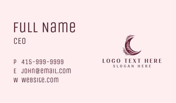 Holistic Moon Boutique Business Card Design Image Preview