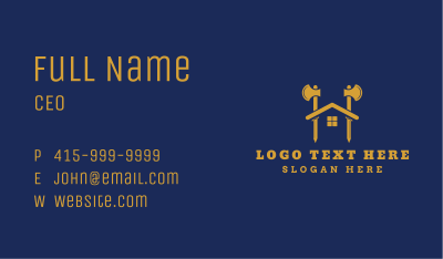 Construction House Axe Business Card Image Preview