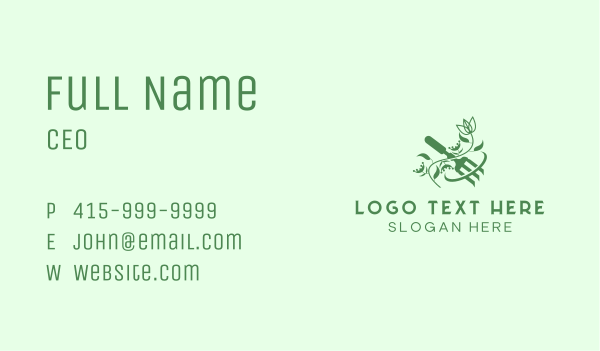 Gardening Fork Lansdcaping Business Card Design Image Preview