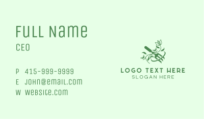 Gardening Fork Lansdcaping Business Card Image Preview