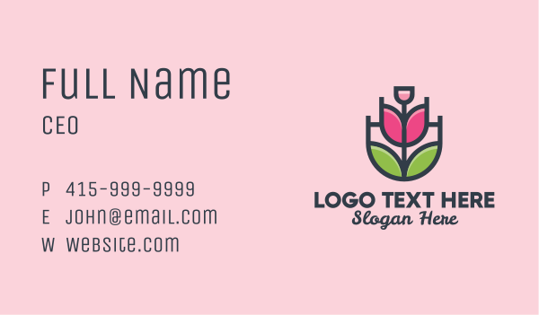 Growing Rose Fragance Business Card Design Image Preview