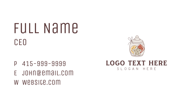 Dessert Cookie Jar Business Card Design Image Preview