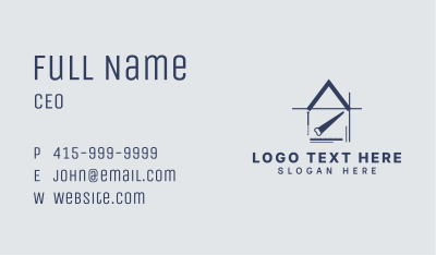 Blue Construction Handyman Business Card Image Preview