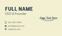 Cursive Brand Business Wordmark Business Card Preview