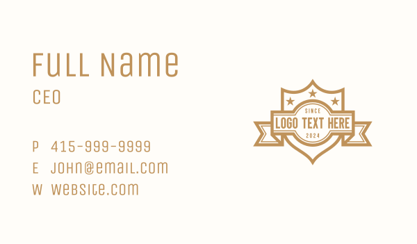 Generic Shield Company Business Card Design Image Preview