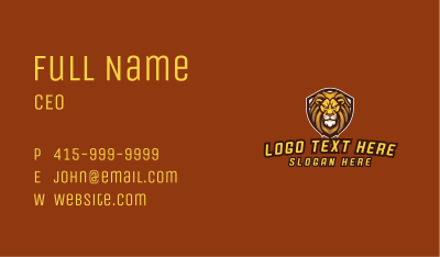 Lion Shiel Gaming Business Card Image Preview