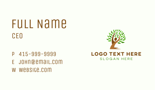 Tree Human Plant Business Card Design Image Preview
