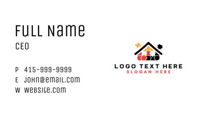 Puzzle House Real Estate Business Card Image Preview