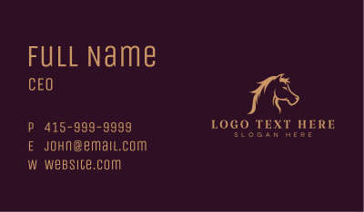 Equine Stallion Horse Business Card Image Preview