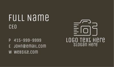 White Digital Camera  Business Card Image Preview