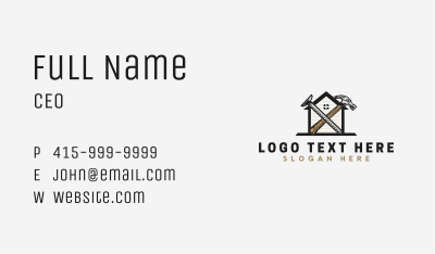 Home Construction Hammer Business Card Image Preview