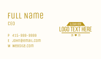 Gold Bar Wordmark  Business Card Image Preview