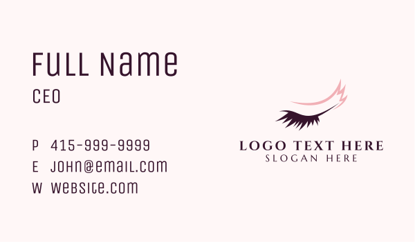 Eyelash Beauty Cosmetics Business Card Design Image Preview