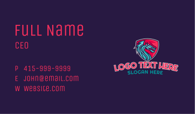 Shield Dragon Gaming Business Card Image Preview