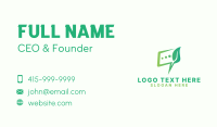 Multimedia Leaf Chat Business Card Design