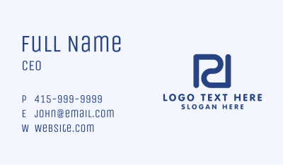 Corporate Consultant P & D Monogram Business Card Image Preview