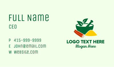 Organic Cinnamon Spice Bowl Business Card Image Preview