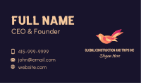 Gradient Finch Bird Business Card Image Preview