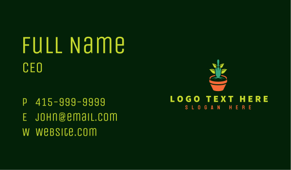 Plant Gardening Pot Business Card Design Image Preview