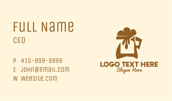 Coffee Foam Jug  Business Card Design Image Preview