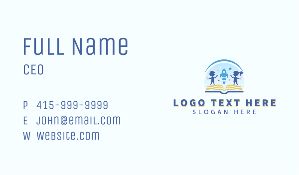 Child Learning Book Business Card Design Image Preview