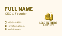 Gold Fancy Building Business Card Image Preview