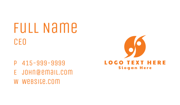 Orange S Yin Yang Business Card Design Image Preview