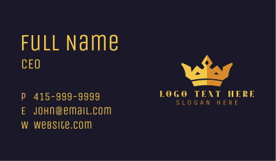 Premium Luxe Crown  Business Card Image Preview