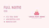 Sparkly Birthday Cake Business Card Image Preview