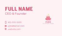 Sparkly Birthday Cake Business Card Image Preview