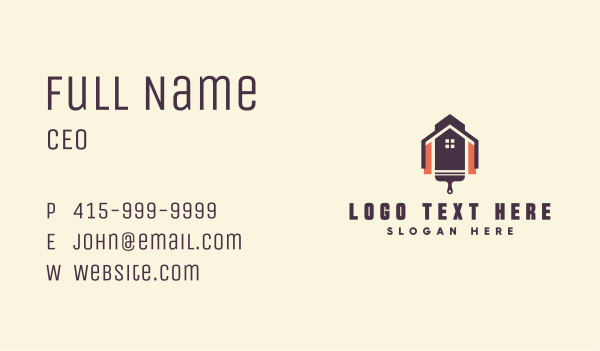 Home Paint Brush Renovation Business Card Design Image Preview