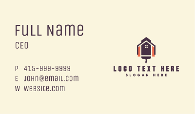 Home Paint Brush Renovation Business Card Image Preview