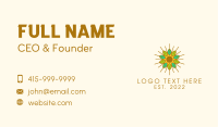 Herbal Leaf Sun Business Card Image Preview