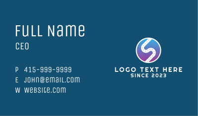 Letter S Road Logistics  Business Card Image Preview