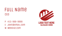Red Circle Chart Business Card Image Preview