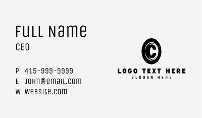 Professional Studio Letter C Business Card Image Preview