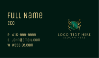 Medieval Emerald Shield Business Card Image Preview