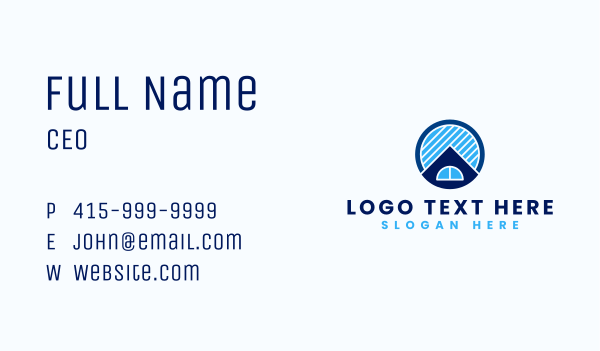 Geometric House Roofing Business Card Design Image Preview