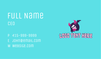 Devil Ninja Mascot  Business Card Image Preview