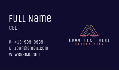 Digital Agency Letter A Business Card Image Preview