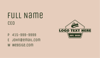 Mountain Trek Signage Business Card Image Preview