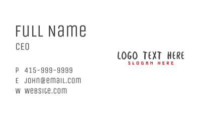 Traditional Japanese Wordmark Business Card Image Preview