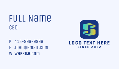 Cyber Application Letter S Business Card