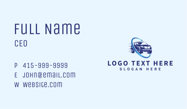 Pickup Truck Automobile Business Card Design Image Preview