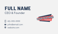 Playful Funky Wordmark Business Card Design