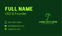 Neon Retro Gaming Letter T Business Card Image Preview