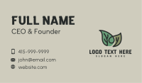 Monoline Herbal Leaf  Business Card Image Preview