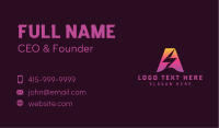 Gradient Electricity Letter A Business Card Image Preview