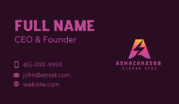 Gradient Electricity Letter A Business Card Image Preview