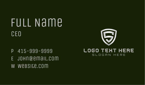 Generic Shield Letter S Business Card Design Image Preview